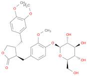 2(3H)-Furanone, 4-[(3,4-dimethoxyphenyl)methyl]-3-[[4-(β-D-glucopyranosyloxy)-3-methoxyphenyl]methyl]dihydro-, (3R,4R)-