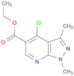 1H-Pyrazolo[3,4-b]pyridine-5-carboxylic acid, 4-chloro-1,3-dimethyl-, ethyl ester