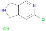 1H-Pyrrolo[3,4-c]pyridine, 6-chloro-2,3-dihydro-, hydrochloride (1:1)