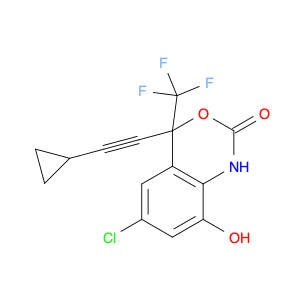 2H-3,1-Benzoxazin-2-one, 6-chloro-4-(2-cyclopropylethynyl)-1,4-dihydro-8-hydroxy-4-(trifluoromethy…