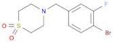Thiomorpholine, 4-[(4-bromo-3-fluorophenyl)methyl]-, 1,1-dioxide