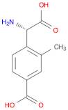 Benzeneacetic acid, α-amino-4-carboxy-2-methyl-, (αS)-