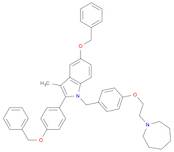 1H-Indole, 1-[[4-[2-(hexahydro-1H-azepin-1-yl)ethoxy]phenyl]methyl]-3-methyl-5-(phenylmethoxy)-2-[4-(phenylmethoxy)phenyl]-