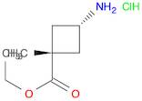Cyclobutanecarboxylic acid, 3-amino-1-methyl-, ethyl ester, hydrochloride (1:1), cis-