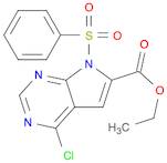 7H-Pyrrolo[2,3-d]pyrimidine-6-carboxylic acid, 4-chloro-7-(phenylsulfonyl)-, ethyl ester