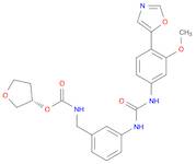 Carbamic acid, N-[[3-[[[[3-methoxy-4-(5-oxazolyl)phenyl]amino]carbonyl]amino]phenyl]methyl]-, (3S)-tetrahydro-3-furanyl ester