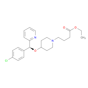 1-Piperidinebutanoic acid, 4-[(S)-(4-chlorophenyl)-2-pyridinylmethoxy]-, ethyl ester