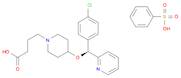 1-Piperidinebutanoic acid, 4-[(S)-(4-chlorophenyl)-2-pyridinylmethoxy]-, benzenesulfonate (1:1)