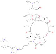 2H-Oxacyclotetradecino[4,3-d]oxazole-2,6,8,14(1H,7H,9H)-tetrone, 4-ethyloctahydro-11-methoxy-3a,7,9,11,13,15-hexamethyl-1-[4-[4-(3-pyridinyl)-1H-imidazol-1-yl]butyl]-10-[[3,4,6-trideoxy-3-(dimethylamino)-β-D-xylo-hexopyranosyl]oxy]-, (3aS,4R,7R,9R,10R,11R,13R,15R,15aR)-