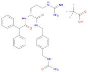 Benzeneacetamide, N-[(1R)-1-[[[[4-[[(aminocarbonyl)amino]methyl]phenyl]methyl]amino]carbonyl]-4-[(aminoiminomethyl)amino]butyl]-α-phenyl-, 2,2,2-trifluoroacetate (1:1)