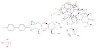 Vancomycin, 22-O-(3-amino-2,3,6-trideoxy-3-C-methyl-α-L-arabino-hexopyranosyl)-N3''-[(4'-chloro[1,1'-biphenyl]-4-yl)methyl]-, (4''R)-, phosphate (1:2)