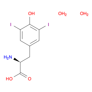 L-Tyrosine, 3,5-diiodo-, hydrate (1:2)