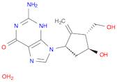 6H-Purin-6-one, 2-amino-1,9-dihydro-9-[(1S,3R,4S)-4-hydroxy-3-(hydroxymethyl)-2-methylenecyclopentyl]-, hydrate (1:1)