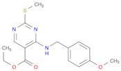 5-Pyrimidinecarboxylic acid, 4-[[(4-methoxyphenyl)methyl]amino]-2-(methylthio)-, ethyl ester