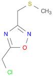 1,2,4-Oxadiazole, 5-(chloromethyl)-3-[(methylthio)methyl]-