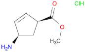 2-Cyclopentene-1-carboxylic acid, 4-amino-, methyl ester, hydrochloride (1:1), (1S,4R)-