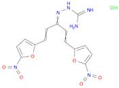 Hydrazinecarboximidamide, 2-[3-(5-nitro-2-furanyl)-1-[2-(5-nitro-2-furanyl)ethenyl]-2-propen-1-ylidene]-, hydrochloride (1:1)