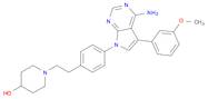 4-Piperidinol, 1-[2-[4-[4-amino-5-(3-methoxyphenyl)-7H-pyrrolo[2,3-d]pyrimidin-7-yl]phenyl]ethyl]-