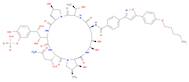 Pneumocandin A0, 1-[(4R,5R)-4,5-dihydroxy-N2-[4-[5-[4-(pentyloxy)phenyl]-3-isoxazolyl]benzoyl]-L-ornithine]-4-[(4S)-4-hydroxy-4-[4-hydroxy-3-(sulfooxy)phenyl]-L-threonine]-