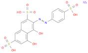 2,7-Naphthalenedisulfonic acid, 4,5-dihydroxy-3-[2-(4-sulfophenyl)diazenyl]-, sodium salt (1:3)