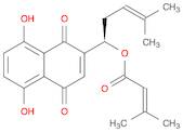 2-Butenoic acid, 3-methyl-, (1R)-1-(1,4-dihydro-5,8-dihydroxy-1,4-dioxo-2-naphthalenyl)-4-methyl-3-penten-1-yl ester