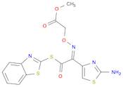 Acetic acid, 2-[[(Z)-[1-(2-amino-4-thiazolyl)-2-(2-benzothiazolylthio)-2-oxoethylidene]amino]oxy]-, methyl ester