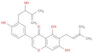 4H-1-Benzopyran-4-one, 5,7-dihydroxy-3-[4-hydroxy-3-(2-hydroxy-3-methyl-3-buten-1-yl)phenyl]-6-(3-methyl-2-buten-1-yl)-, (+)-
