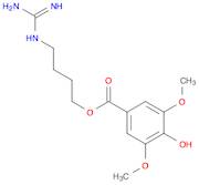 Benzoic acid, 4-hydroxy-3,5-dimethoxy-, 4-[(aminoiminomethyl)amino]butyl ester