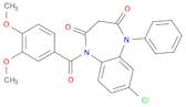 1H-1,5-Benzodiazepine-2,4(3H,5H)-dione, 7-chloro-1-(3,4-dimethoxybenzoyl)-5-phenyl-