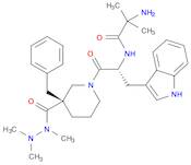3-Piperidinecarboxylic acid, 1-[(2R)-2-[(2-amino-2-methyl-1-oxopropyl)amino]-3-(1H-indol-3-yl)-1-oxopropyl]-3-(phenylmethyl)-, 1,2,2-trimethylhydrazide, (3R)-