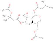 Butanoic acid, 3-(acetyloxy)-3-methyl-, (1S,2'R,6S,7aS)-4-[(acetyloxy)methyl]-6,7a-dihydro-1-(3-methyl-1-oxobutoxy)spiro[cyclopenta[c]pyran-7(1H),2'-oxiran]-6-yl ester