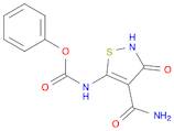 Carbamic acid, N-[4-(aminocarbonyl)-2,3-dihydro-3-oxo-5-isothiazolyl]-, phenyl ester