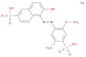 2-Naphthalenesulfonic acid, 6-hydroxy-5-[2-(2-methoxy-5-methyl-4-sulfophenyl)diazenyl]-, sodium salt (1:2)