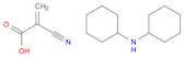 2-Propenoic acid, 2-cyano-, compd. with N-cyclohexylcyclohexanamine (1:1)