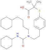 Propanoic acid, 2-[[4-[2-[[(cyclohexylamino)carbonyl](4-cyclohexylbutyl)amino]ethyl]phenyl]thio]-2-methyl-