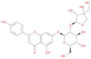 4H-1-Benzopyran-4-one, 7-[(2-O-D-apio-β-D-furanosyl-β-D-glucopyranosyl)oxy]-5-hydroxy-2-(4-hydroxyphenyl)-
