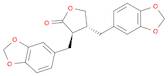 2(3H)-Furanone, 3,4-bis(1,3-benzodioxol-5-ylmethyl)dihydro-, (3R,4R)-