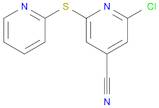 4-Pyridinecarbonitrile, 2-chloro-6-(2-pyridinylthio)-