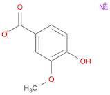 Benzoic acid, 4-hydroxy-3-methoxy-, sodium salt (1:1)