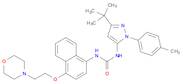 Urea, N-[3-(1,1-dimethylethyl)-1-(4-methylphenyl)-1H-pyrazol-5-yl]-N'-[4-[2-(4-morpholinyl)ethoxy]-1-naphthalenyl]-