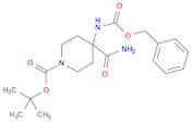 1-Piperidinecarboxylic acid, 4-(aminocarbonyl)-4-[[(phenylmethoxy)carbonyl]amino]-, 1,1-dimethylet…