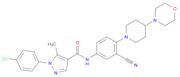 1H-Pyrazole-4-carboxamide, 1-(4-chlorophenyl)-N-[3-cyano-4-[4-(4-morpholinyl)-1-piperidinyl]phenyl]-5-methyl-