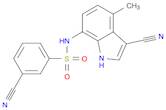 Benzenesulfonamide, 3-cyano-N-(3-cyano-4-methyl-1H-indol-7-yl)-