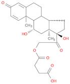 Pregna-1,4-diene-3,20-dione, 21-(3-carboxy-1-oxopropoxy)-11,17-dihydroxy-, (11β)-