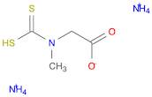 Glycine, N-(dithiocarboxy)-N-methyl-, ammonium salt (1:2)