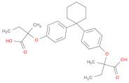 Butanoic acid, 2,2'-[cyclohexylidenebis(4,1-phenyleneoxy)]bis[2-methyl-