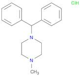 Piperazine, 1-(diphenylmethyl)-4-methyl-, hydrochloride (1:1)
