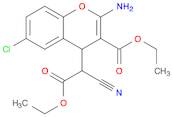 4H-1-Benzopyran-4-acetic acid, 2-amino-6-chloro-α-cyano-3-(ethoxycarbonyl)-, ethyl ester