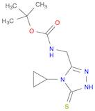 Carbamic acid, [(4-cyclopropyl-4,5-dihydro-5-thioxo-1H-1,2,4-triazol-3-yl)methyl]-, 1,1-dimethylethyl ester (9CI)