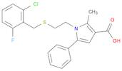 1H-Pyrrole-3-carboxylic acid, 1-[2-[[(2-chloro-6-fluorophenyl)methyl]thio]ethyl]-2-methyl-5-phenyl-